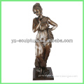 life size casting bronze lady sculpture for outdoor decoration